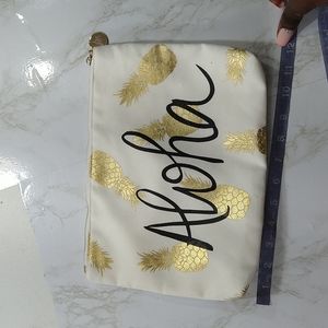 Aloha pineapple cosmetic bag